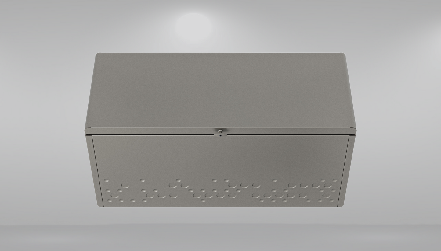 Aluminum Outdoor Storage Box - Metallic grey