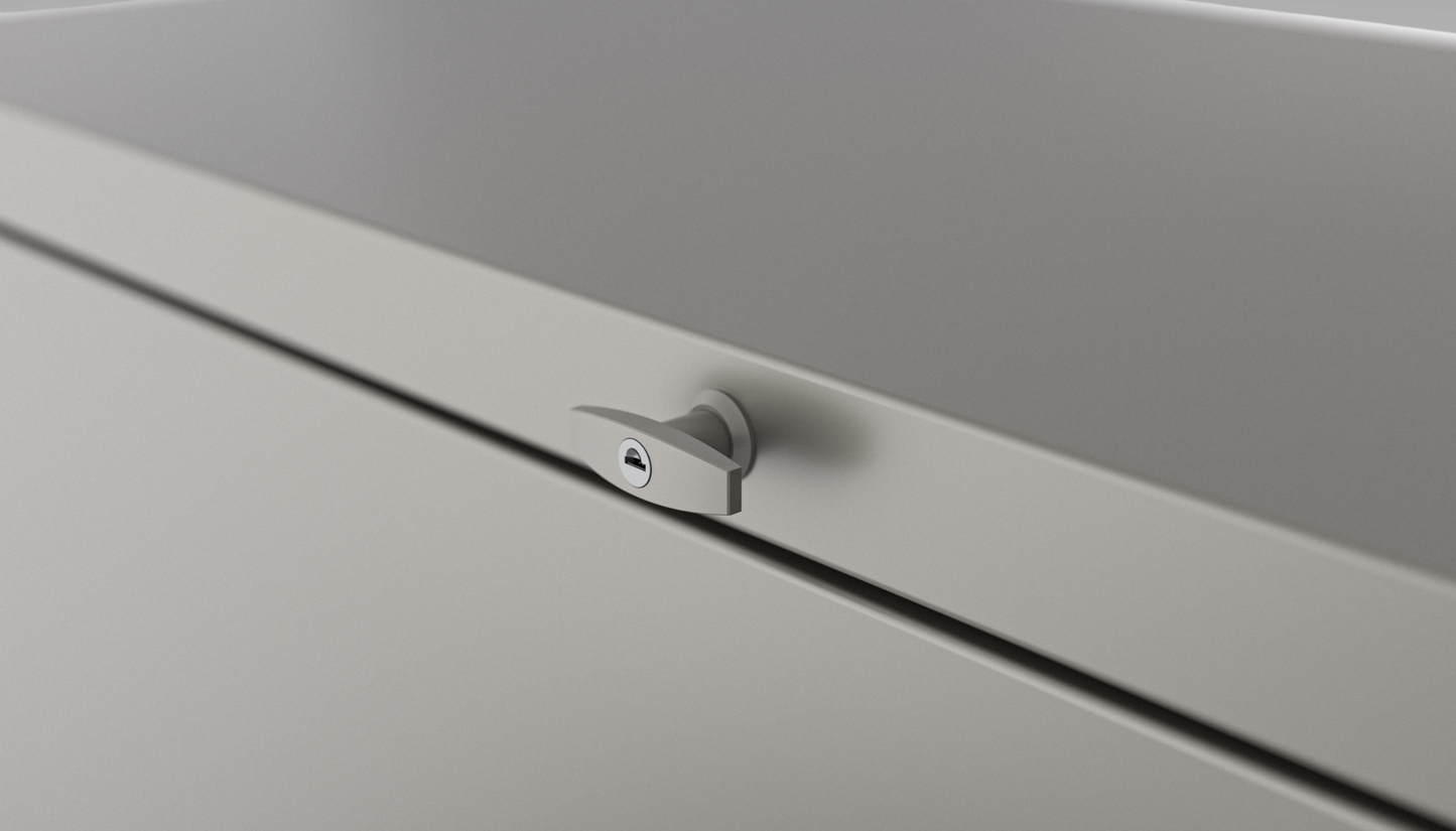 Aluminum Outdoor Storage Box - Metallic grey