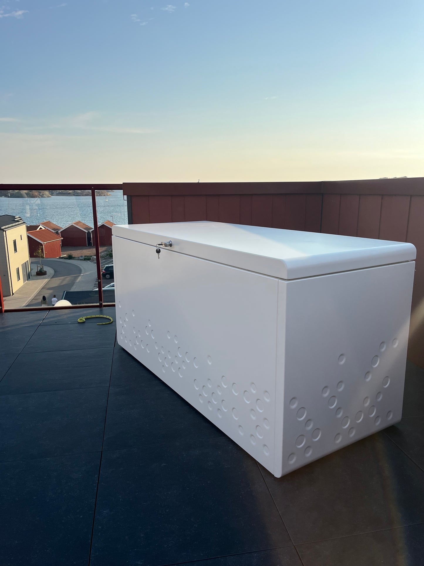 Outdoor Storage Box - White Aluminum