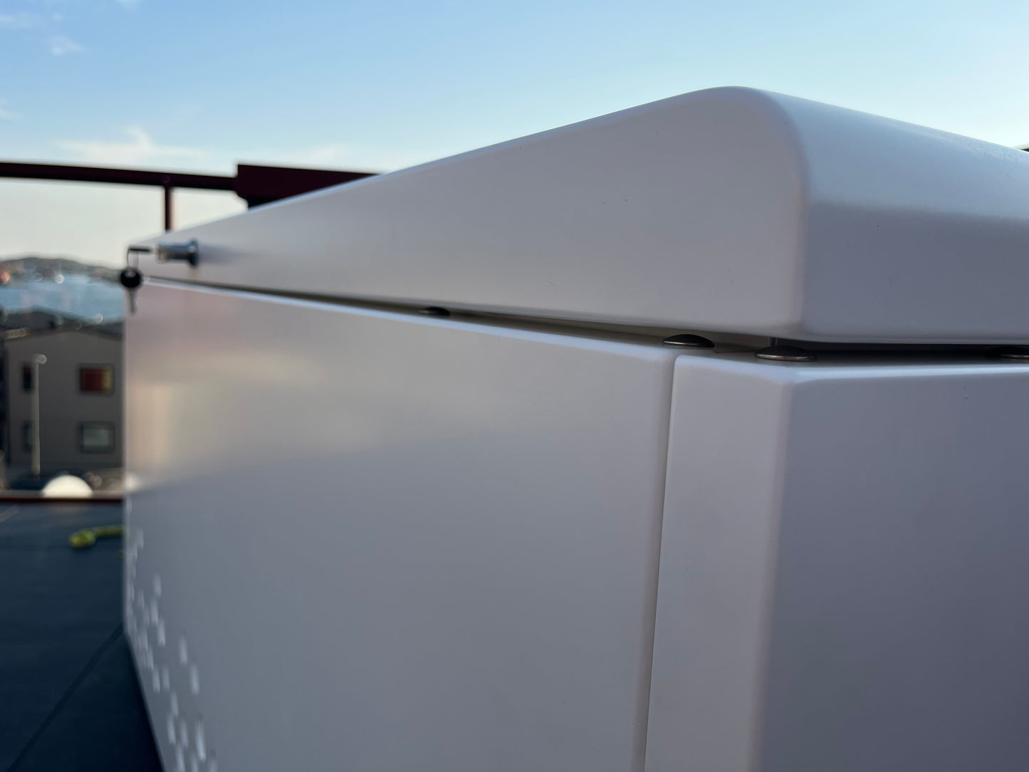 Outdoor Storage Box - White Aluminum