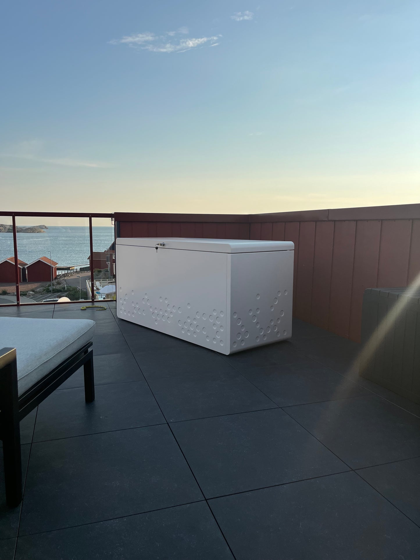 Outdoor Storage Box - White Aluminum