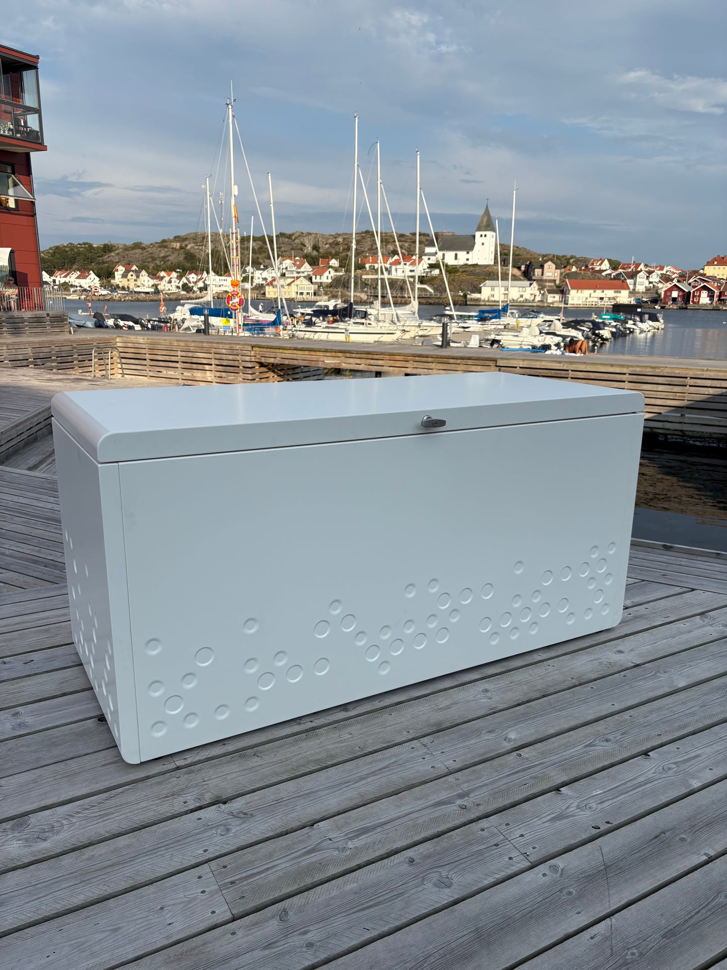 Outdoor Storage Box - White Aluminum