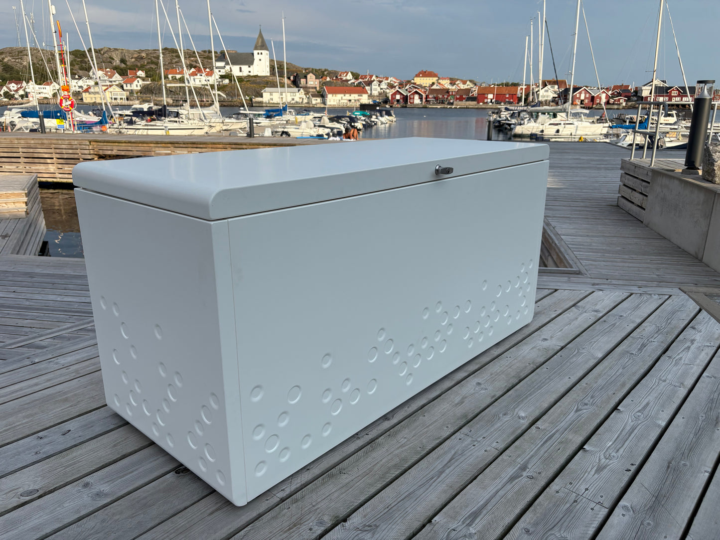 Outdoor Storage Box - White Aluminum