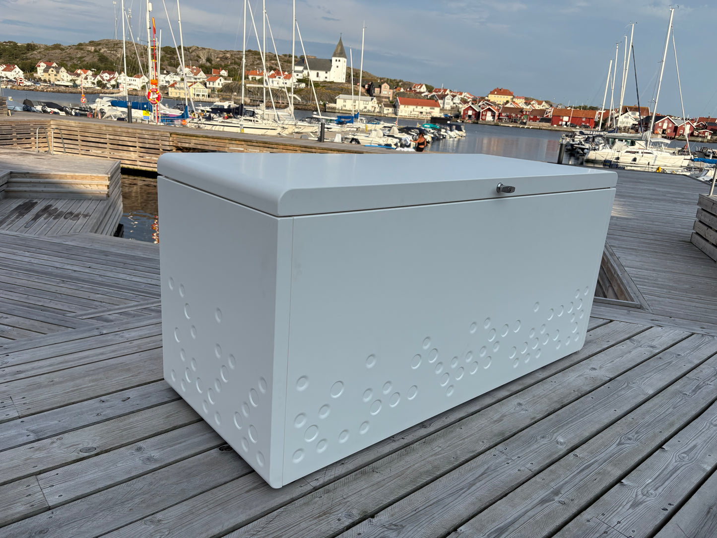 Outdoor Storage Box - White Aluminum