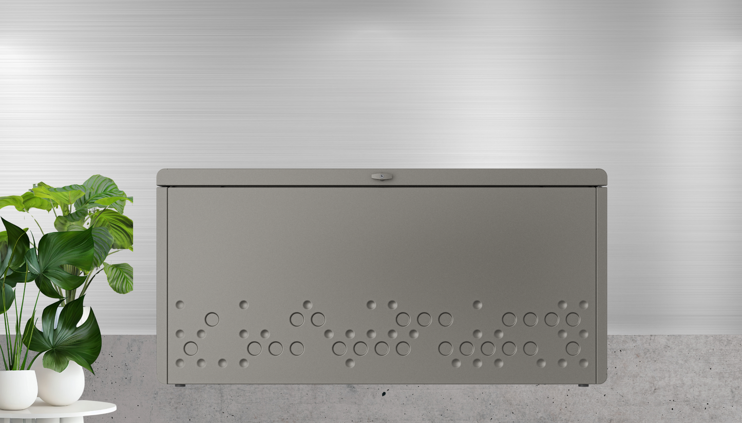 Aluminum Outdoor Storage Box - Metallic grey
