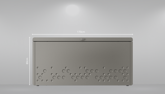 Förvaringslåda för Utomhusbruk - Metallic grå aluminium