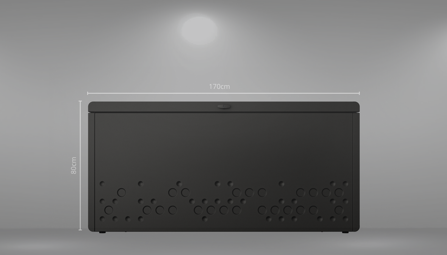 Aluminum Outdoor Storage Box - Black
