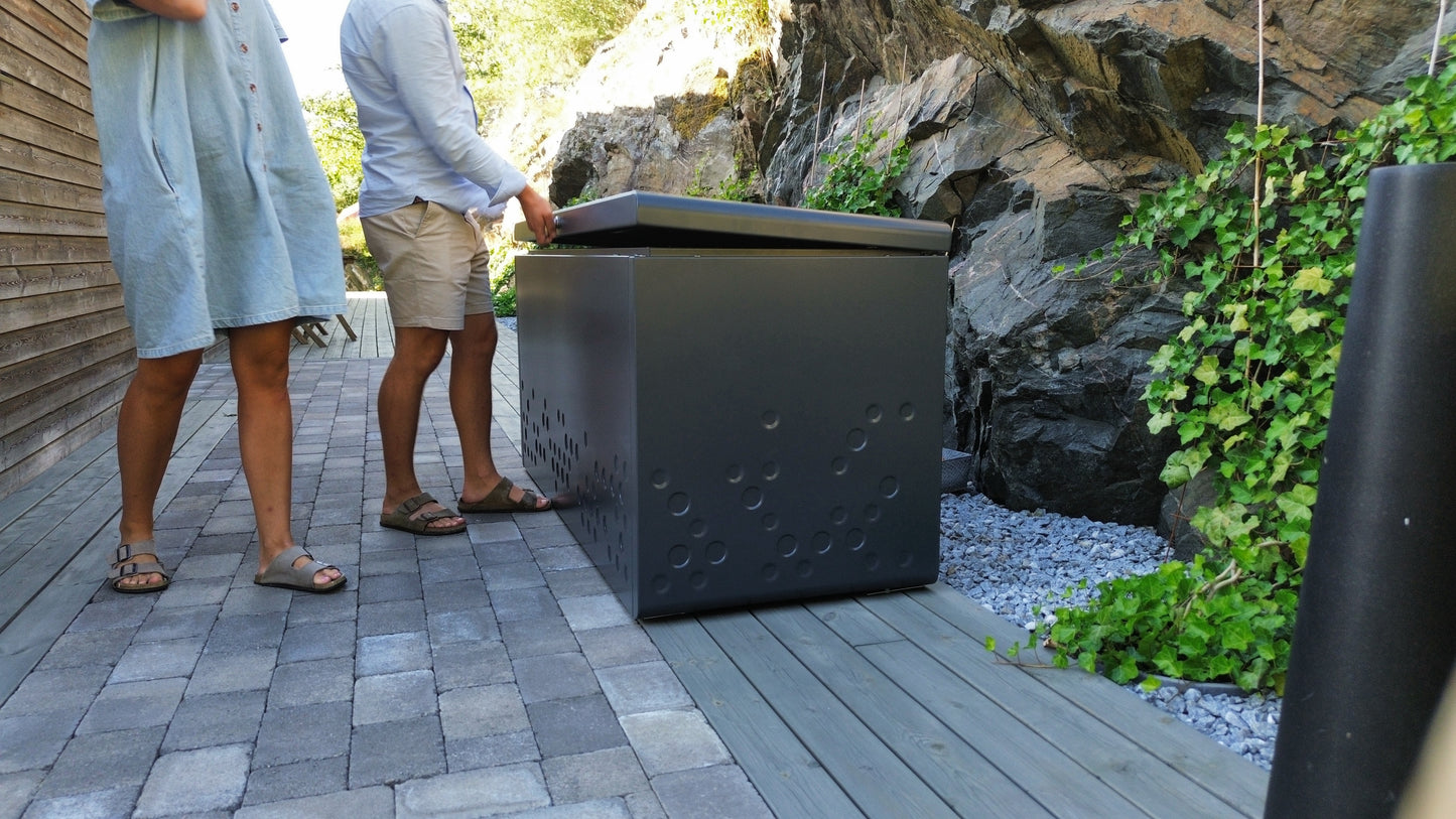 Outdoor Storage Box - Anthracite Grey Aluminum